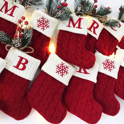 Knitted Christmas Letter stocking