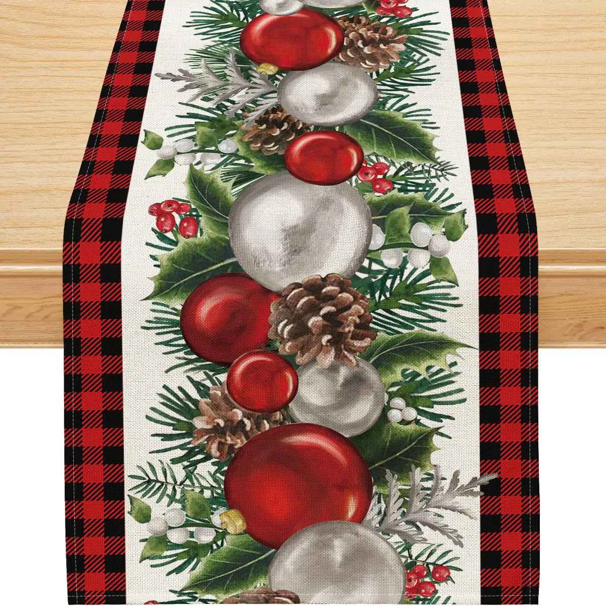 Yuletide Buffalo Check Table Runner 13 x 60