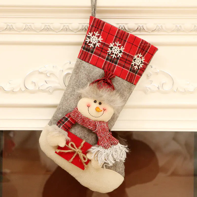 New Large Christmas Stocking Gift Bag for Decorations