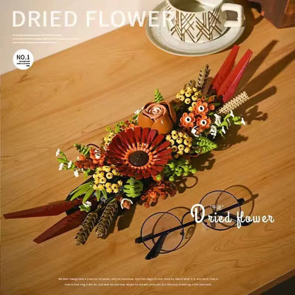 LEGO-Compatible Creative Orchid Flower Bouquet women gift