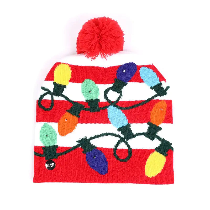 Festive LED Beanie Light-Up Christmas Hat