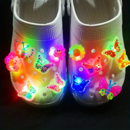 3D LED Butterfly Shoe Decorations for Crocs and Clogs kids