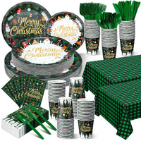 Festive Green 402-Piece Christmas Dining Set