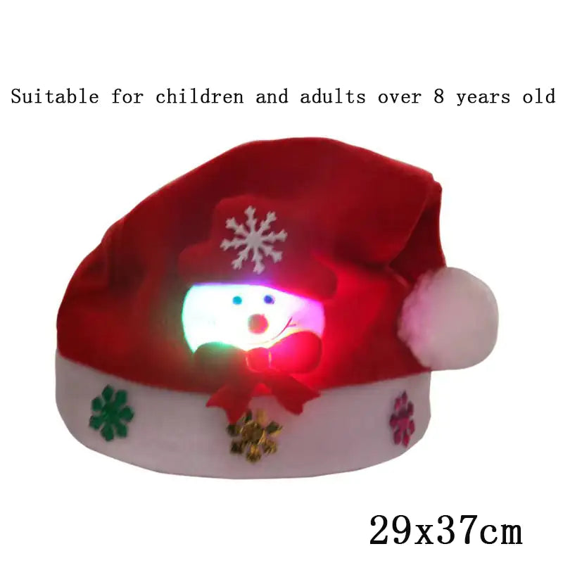 Festive LED Beanie Light-Up Christmas Hat