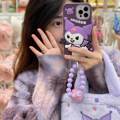 Dark Purple Kuromi Silicone Case_ for iPhone 15 Pro Max