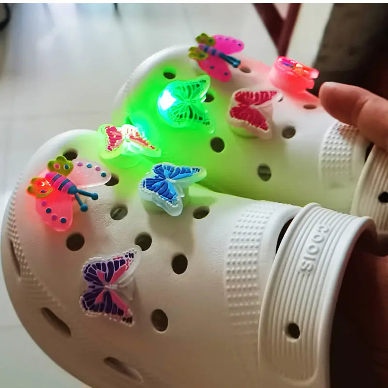 3D LED Butterfly Shoe Decorations for Crocs and Clogs kids