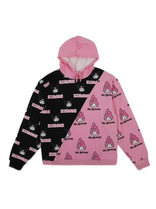 Sanrio Kuromi & My Melody Pink Hoodie -XL