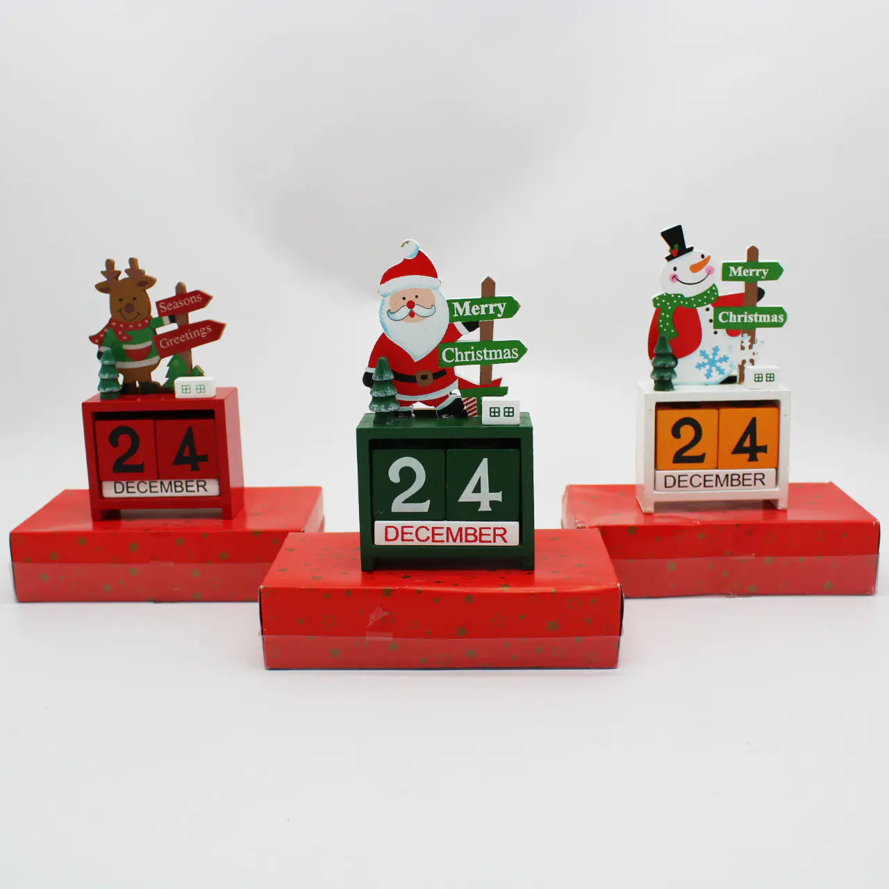 Wooden Christmas Calendar Decoration Piece