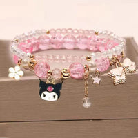 Kuromi Sanrio Crystal Bead Bracelet for Kids & Friends