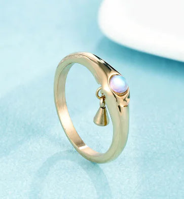 Minimalist Pearl Titanium Steel Ring women