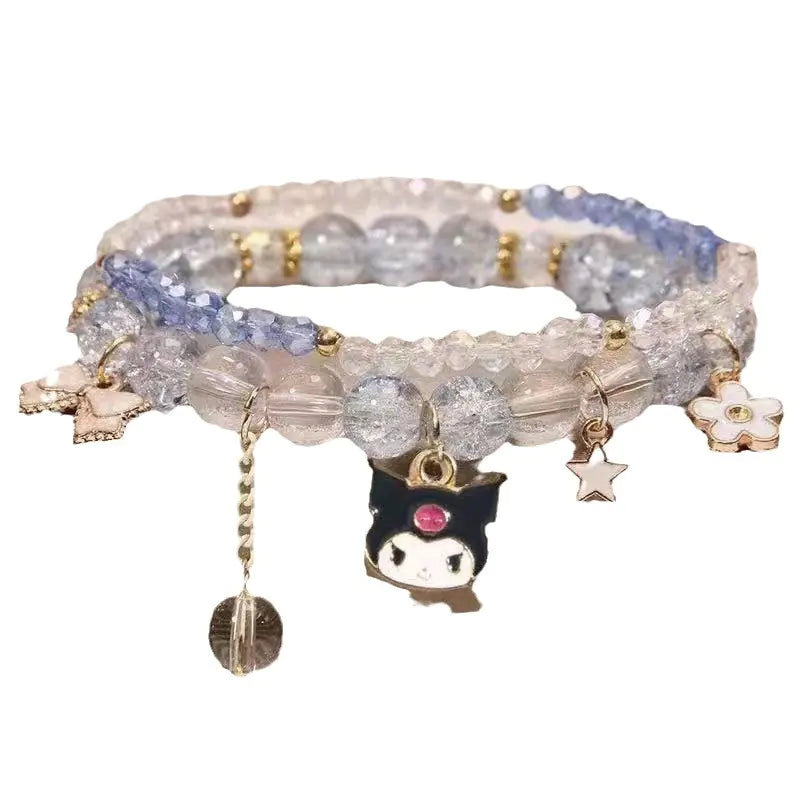 Kuromi Sanrio Crystal Bead Bracelet for Kids & Friends