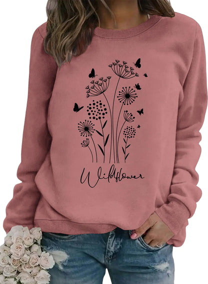 Wildflower Essence Crewneck Sweatshirt women