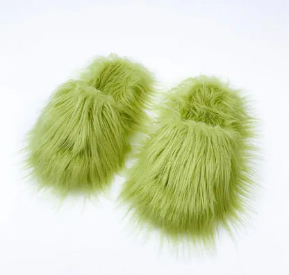 Sheep Long Hair Woolen Slipper men women_