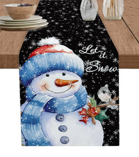 Festive Snowman 72-Inch Table Runner