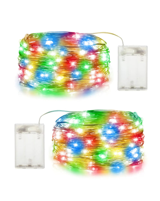 TwinkleStar 60LED Mini Lights 2-Pack - Multicolor