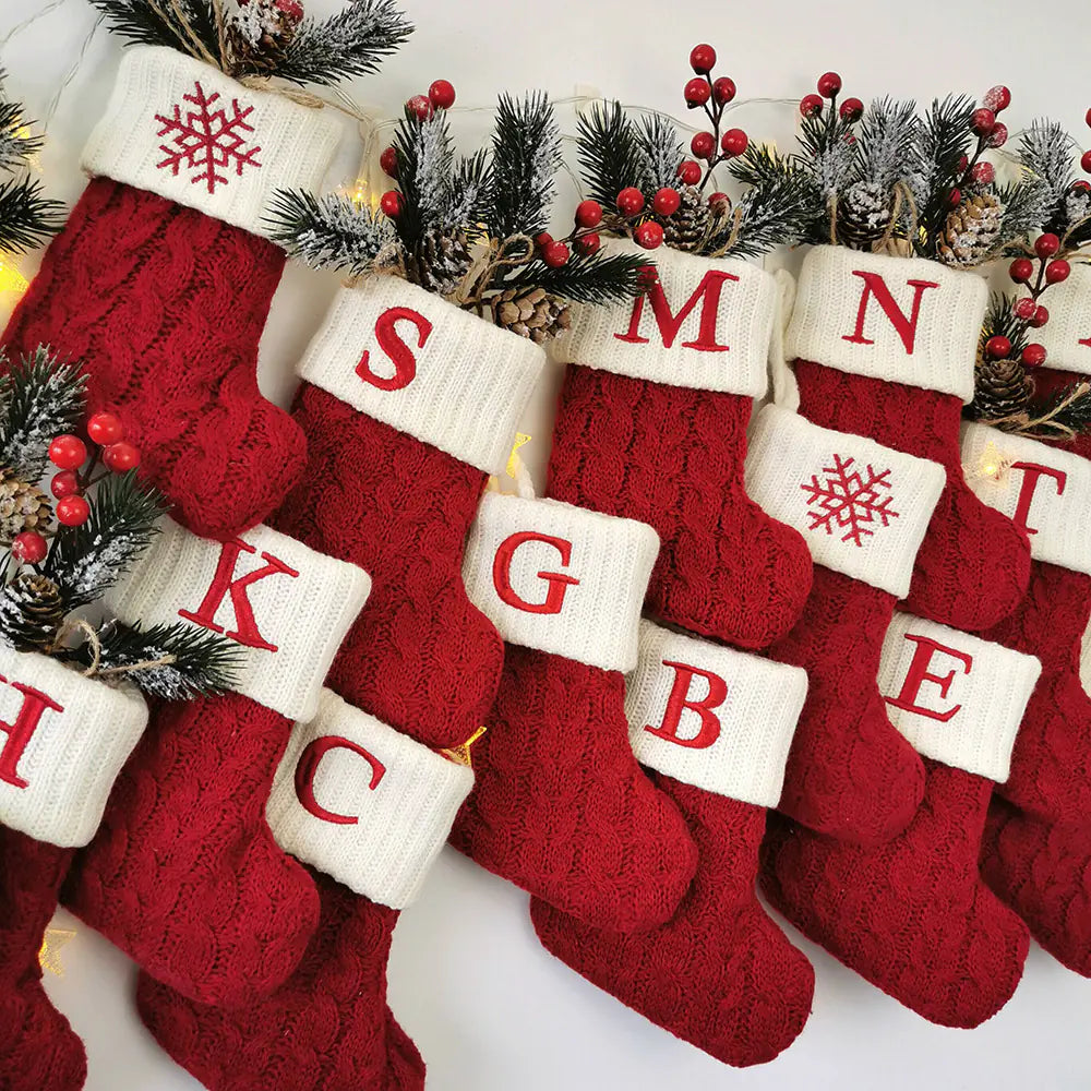Knitted Christmas Letter stocking