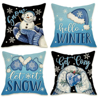Decorative Pillow Cover Set 'Hello Winter'