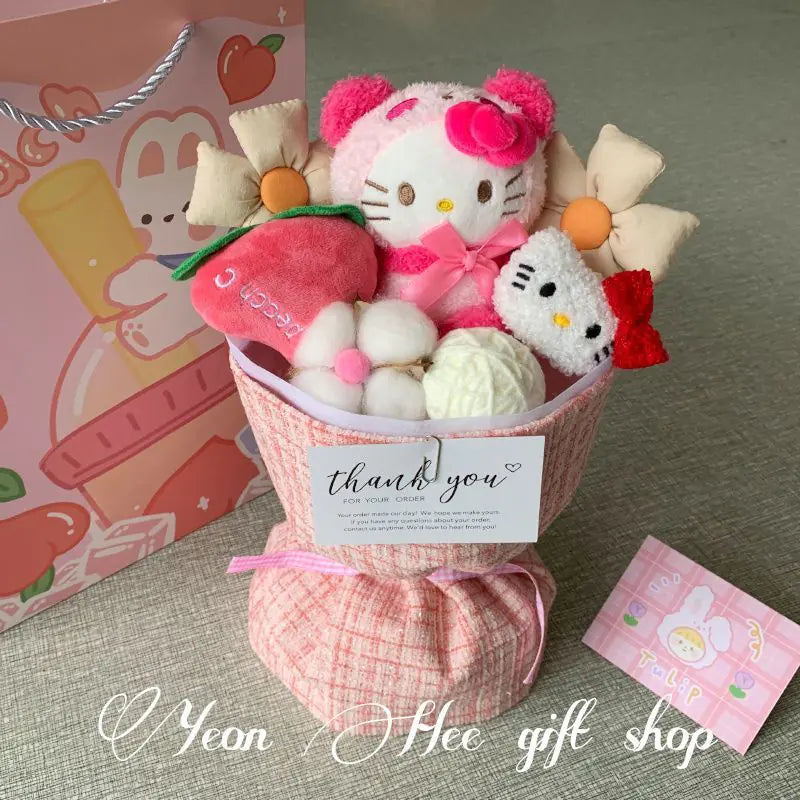 Kuromi Plush Doll Bouquet - Cute Gift for Girls set