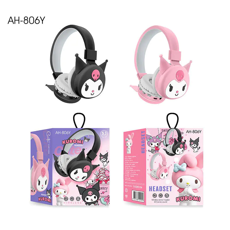 Kuromi AH-806Y Wireless Bluetooth Headphones for Kids