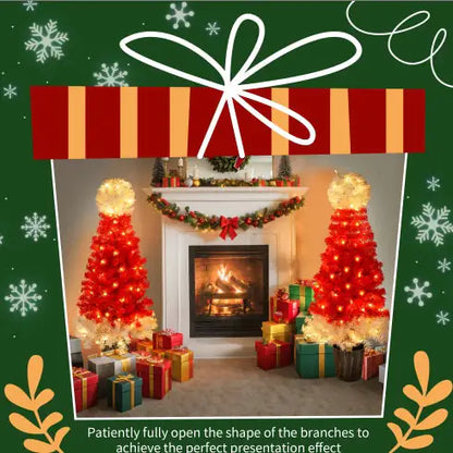 Lighted Christmas Tree Set Of 2, For Decoration Inside And Outside lights