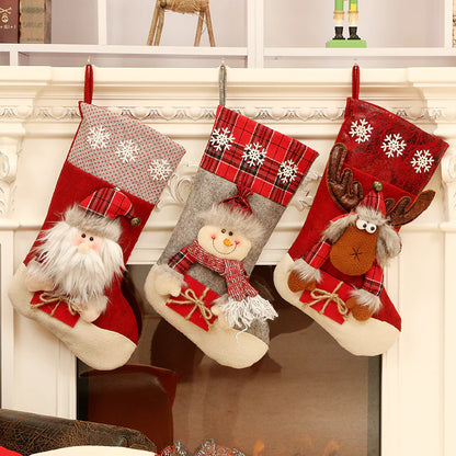 New Large Christmas Stocking Gift Bag for Decorations