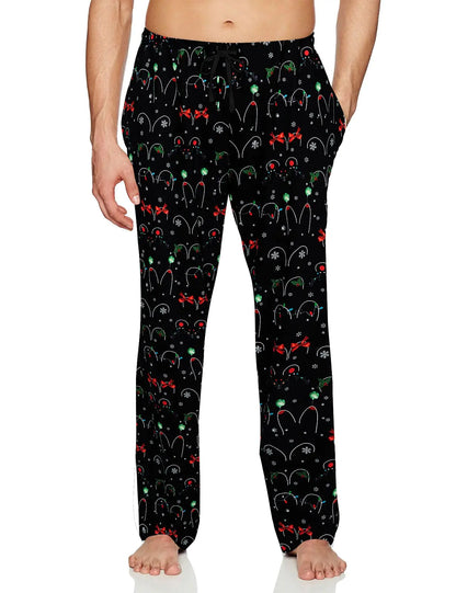 Men_'s Festive Snowflake pajama Bottoms
