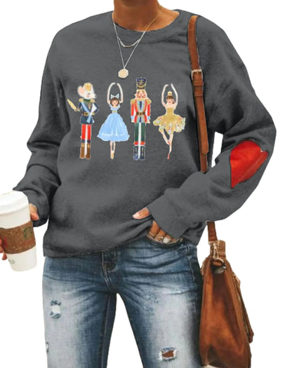 KMBANGI Nutcracker Festive Sweatshirt for Women
