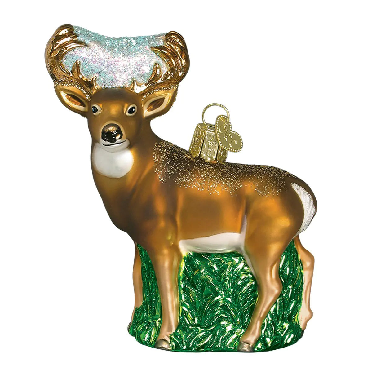 Vintage Wildlife Glass Ornaments: Whitetail Deer