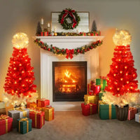 Lighted Christmas Tree Set Of 2, For Decoration Inside And Outside lights