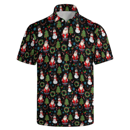 Santa Golf Polo Shirt for Men_ - Holiday Themed Casual Wear