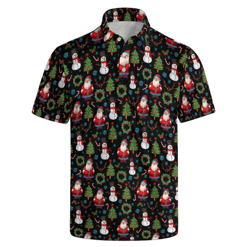 Santa Golf Polo Shirt for Men_ - Holiday Themed Casual Wear