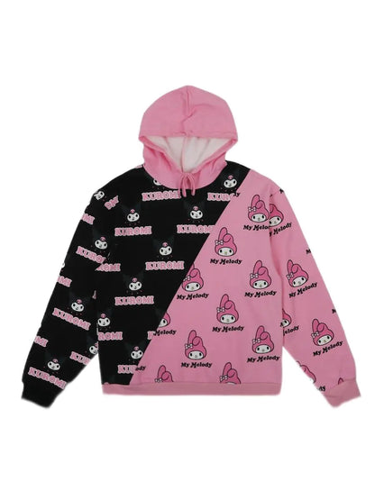 Sanrio Kuromi & My Melody Pink Hoodie -XL