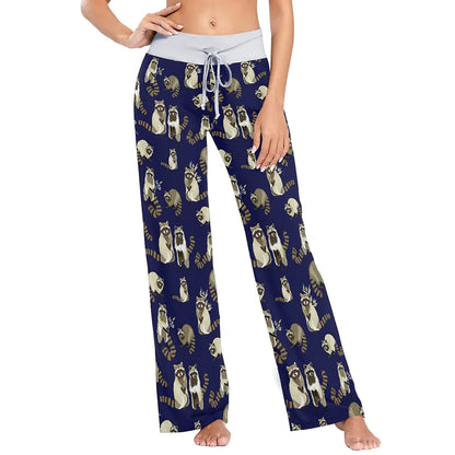 Raccoon Blue Womens Pajama Pants
