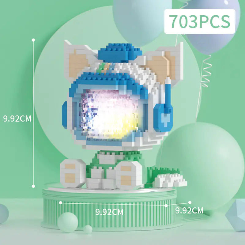 LEGO-Compatible Panda Astronaut Toy for Kids