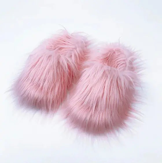 Sheep Long Hair Woolen Slipper men women_