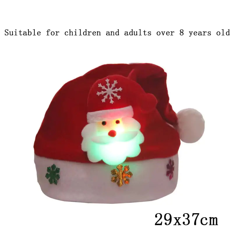 Festive LED Beanie Light-Up Christmas Hat