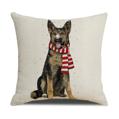 Christmas White Animal Print Pillowcase