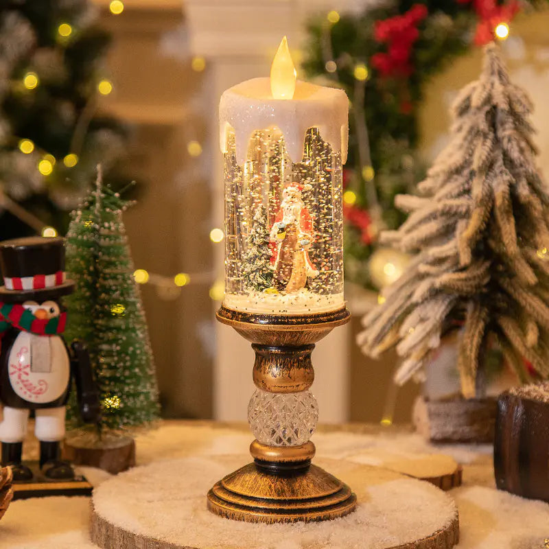 Christmas Candle Lights - Crystal Snowfall Decoration