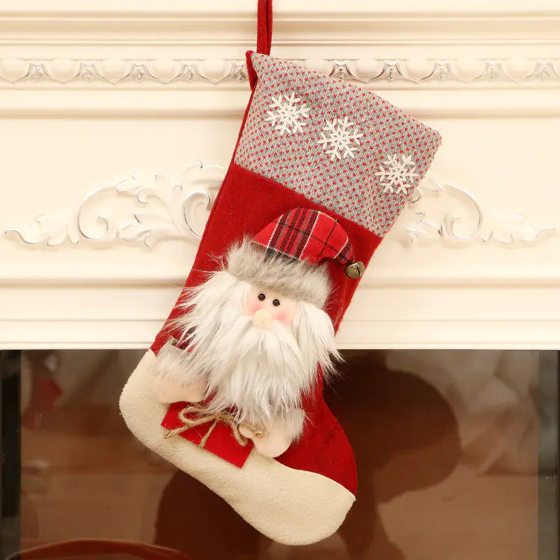 New Large Christmas Stocking Gift Bag for Decorations